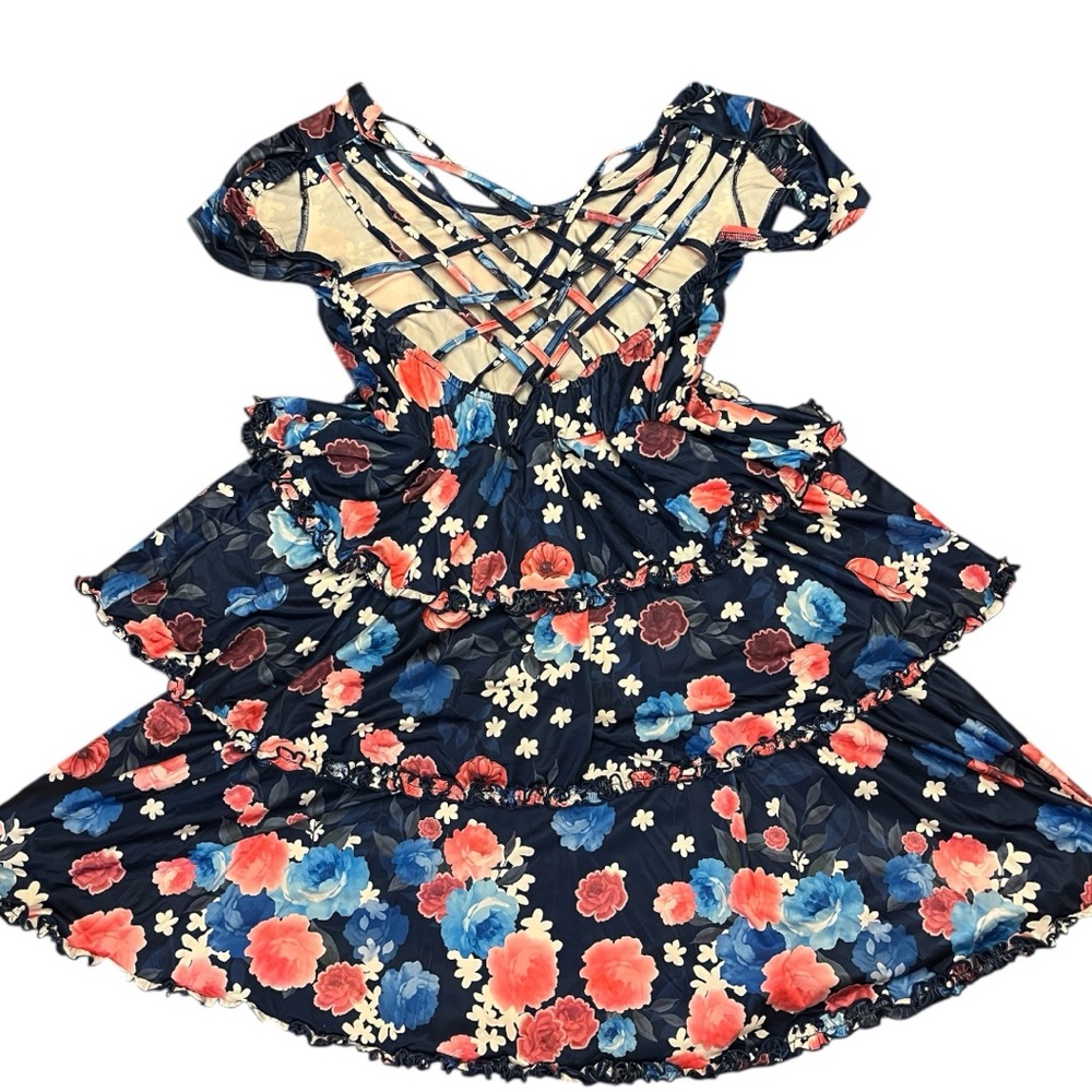 Loragal Floral Ruffle Athletic Dress New with Tags Size M - Picture 3 of 6